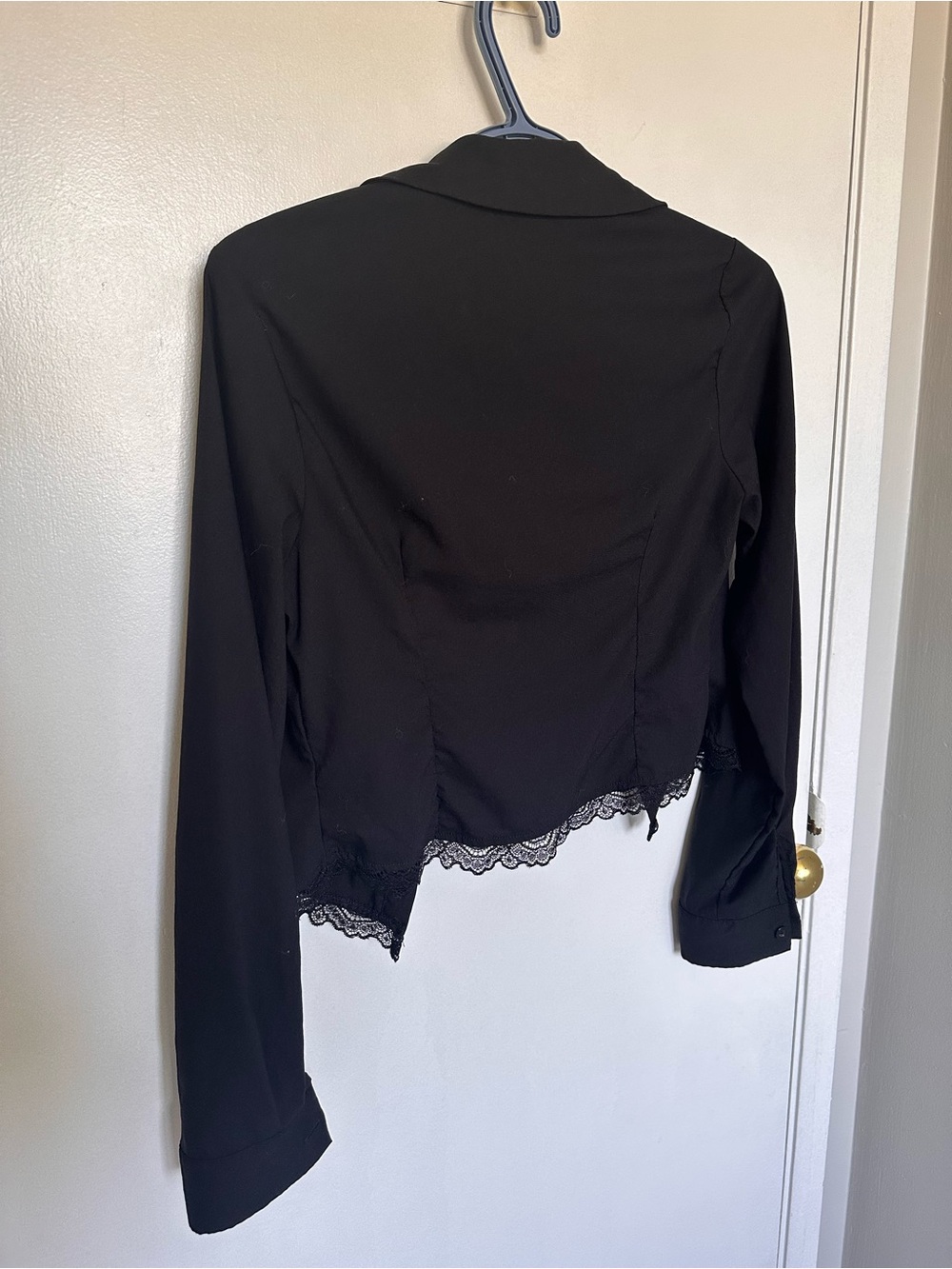 Dazy Black Women's Button-Up Top - Size M - Picture 3 of 6